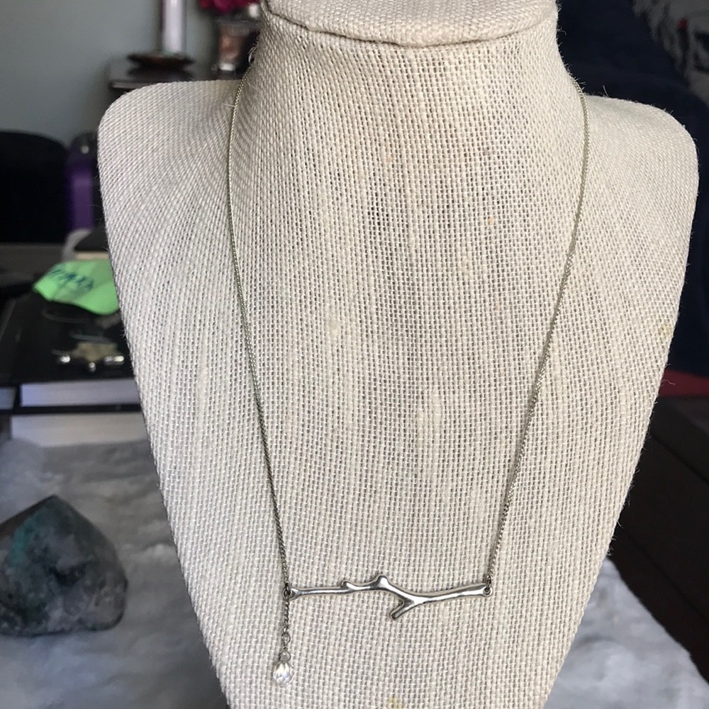 Chloe + Isabel Silver + Crystal Branch Necklace